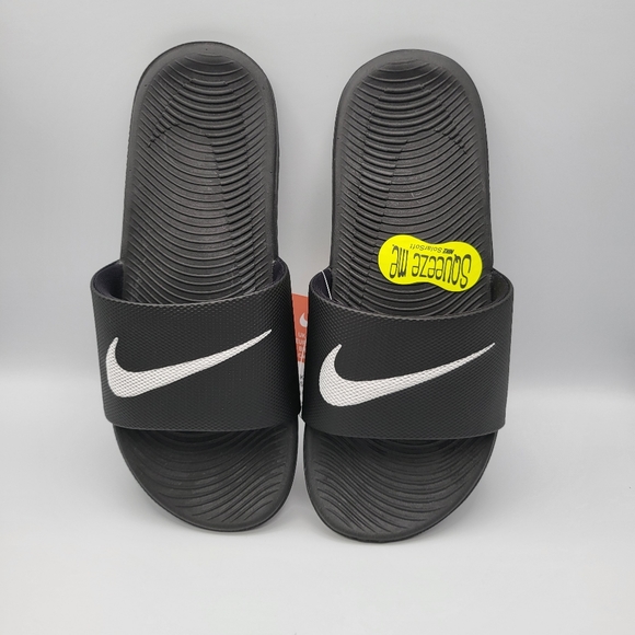NEW Nike Kawa Slides in Black/White - Picture 5 of 10